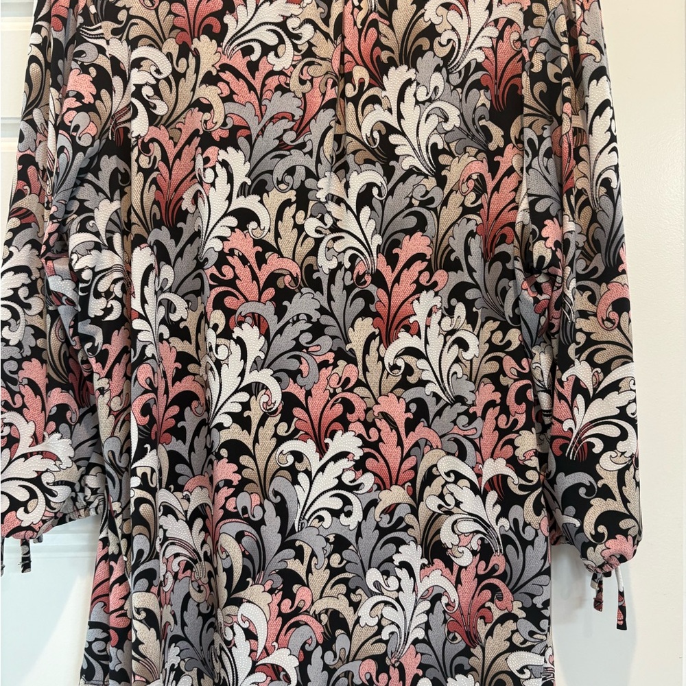 Elegant Women's Top w Black, Pink, Grey,White &Taupe Pattern 2X Dress Ava James